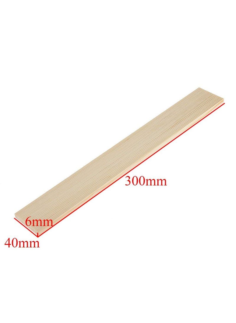 Generic 10 Pieces Natural Pine Wood Rectangle Board Panel for Arts Craft 30cm Multi Color  - Image 3