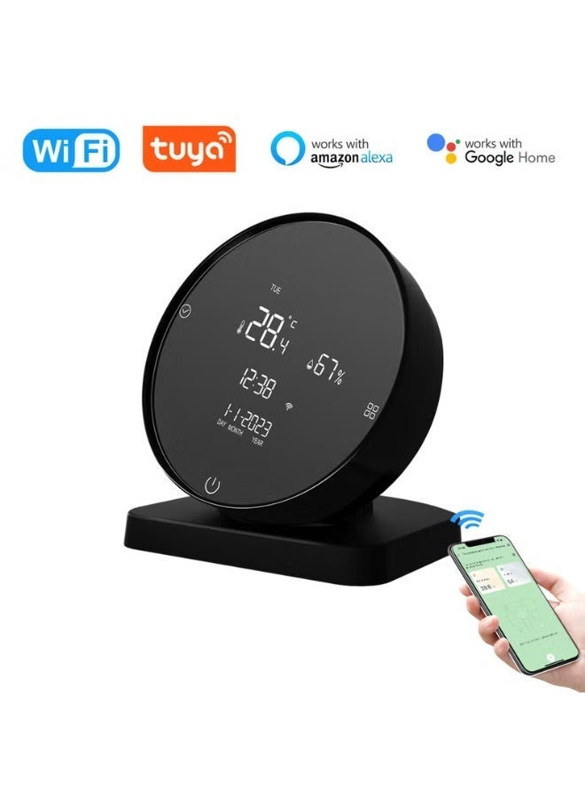 BlueFire WiFi Smart IR Remote Control with Digital Temperature & Humidity Sensor LCD Display | Tuya Smart Life App | Universal Infrared Remote for 5000+ Devices | Works with Alexa, Google Home & Yandex Alice | Indoor Hygrometer Thermometer Monitor | Timer, Alarm, Stopwatch, Smart Automation for AC, TV, Fan, Home & Office - Image 1