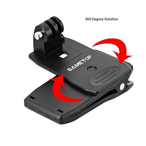 Sametop Backpack Strap Mount Quick Clip Mount Compatible with Gopro Hero 13, 12, 11, 10, 9, 8, 7, 6, 5, 4, Session, 3+, 3, 2, 1, Hero (2018), Fusion, Max, DJI Osmo, Xiaomi Yi Action Cameras - Image 4