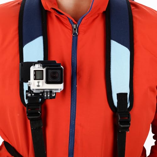 Sametop Backpack Strap Mount Quick Clip Mount Compatible with Gopro Hero 13, 12, 11, 10, 9, 8, 7, 6, 5, 4, Session, 3+, 3, 2, 1, Hero (2018), Fusion, Max, DJI Osmo, Xiaomi Yi Action Cameras - Image 2