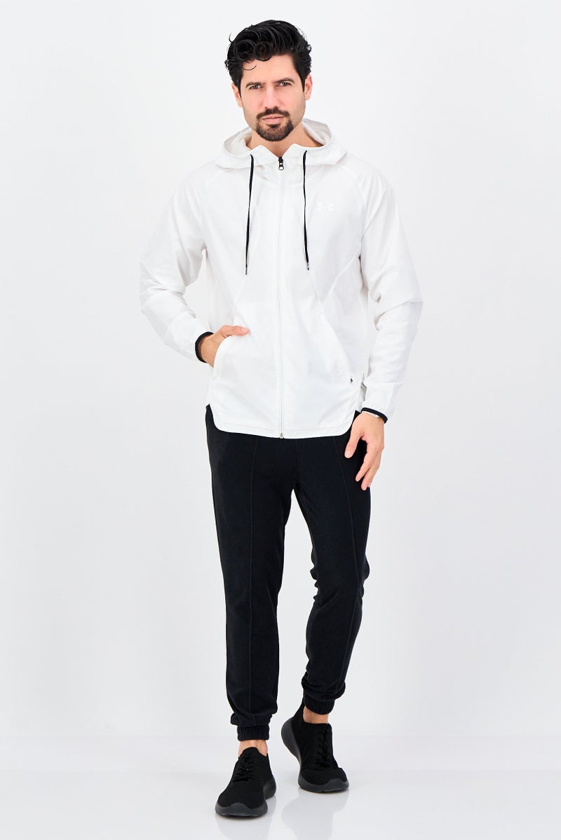 UNDER ARMOUR Men Loose Fit Long Sleeve Training Jacket, White - Image 4