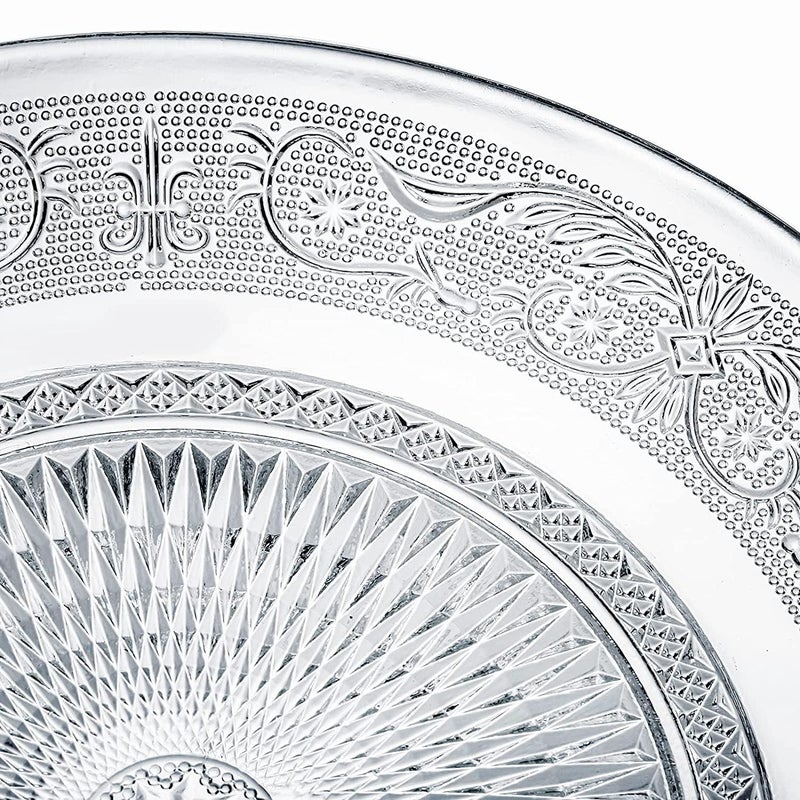 CYNFLEES 7 Inch Serving Plate for Snacks Starter Plate for Serving Designer Starter Glass Plate for Serving Set of 2 - Image 2