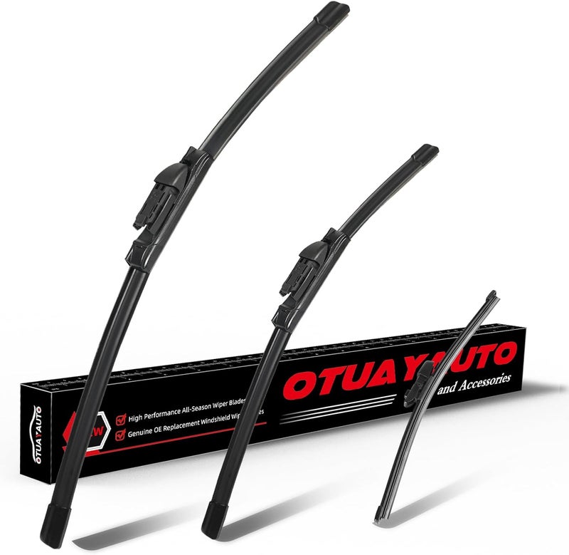 OTUAYAUTO Windshield Wiper Blades - Replacement for Volkswagen Taos 2022 2023 2024, Front and Rear Wipers Set, Top Lock - 26"+18"+11" (Pack of 3) - Image 1