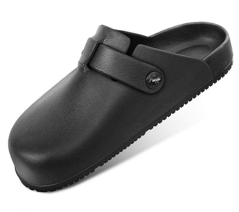 Bigant Womens Clogs,Mercy Mules for Womens Nurse Shoes-Slip on Garden Work Shoes(Black-10 Women/8 Men) - Image 1
