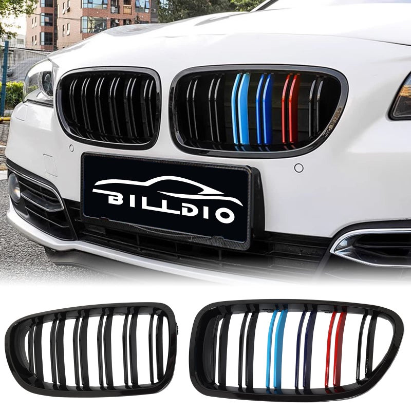 BILLDIO F10 Grille Front Kidney Color Grill Compatible with 20102017 BMW 5 Series F10 F11 F18 Sedan 520i 528i 535d 535i 550i 520i Double Slats