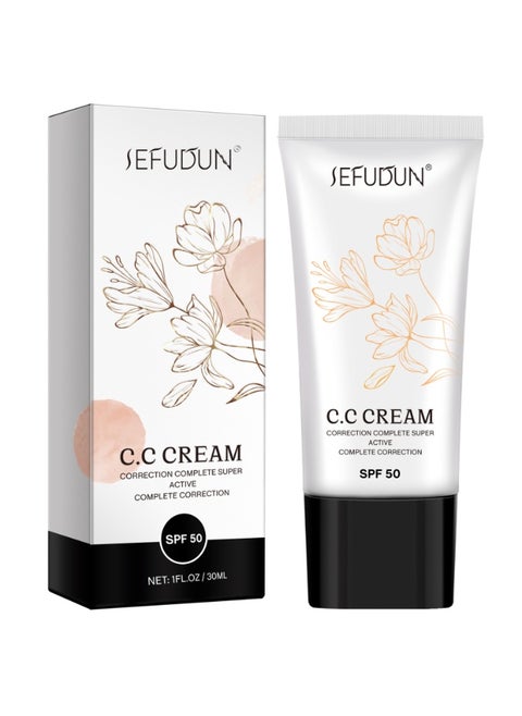 CC Correcting Cream, Self Adjusting for Mature Skin, with SPF 50 for Aging Skin to Even out Face and Body Tone for Skin Type Most Types 30ml