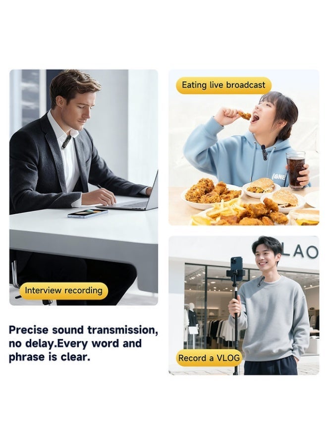 Awei Wireless Lavalier Mic - Mk2 - Black - Image 2