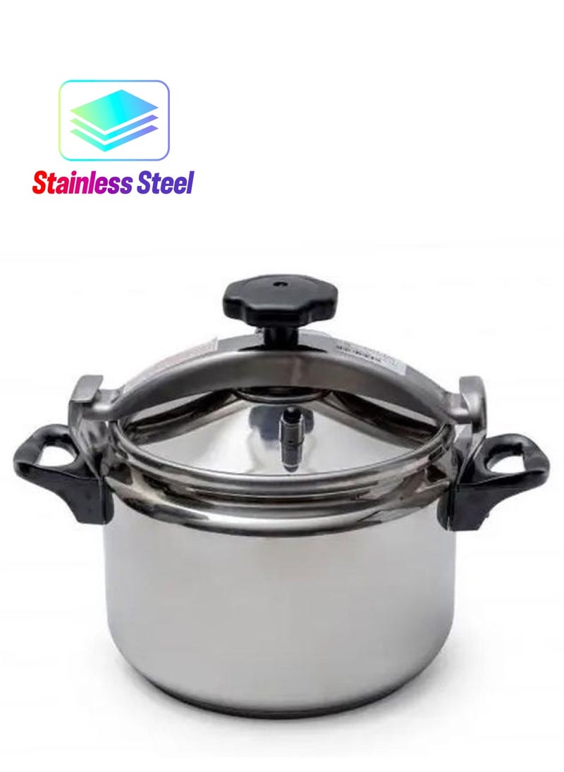 Volcano Steel Pressure Cooker 11 Liter Silver 