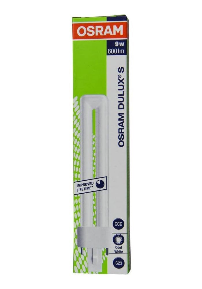 Osram G23 Dulux S 9W CFL Bulb - Cool White - Image 2