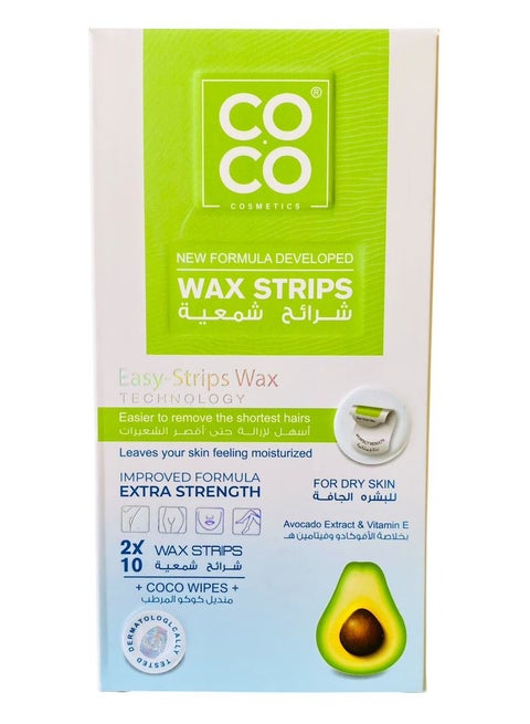 Coco Wax Avocado Wax Strips For Dry Skin For Painless Hair Removal