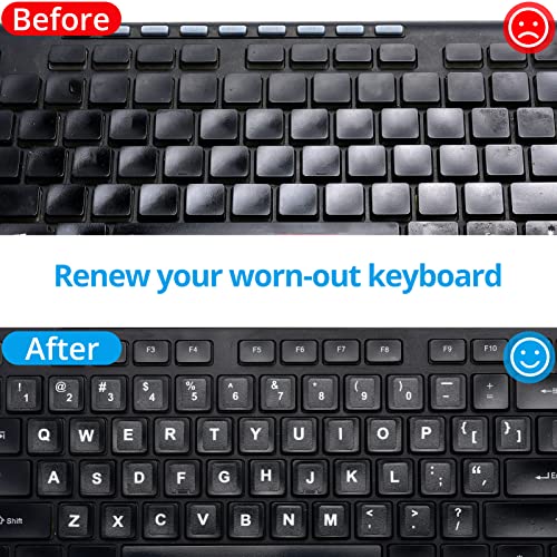 Softamm English Keyboard Stickers [5 in 1],Super Clear Large Print Bold White Letters on Black Background English US Keyboard Letter Stickers for Laptop Desktop Computer Alphabet Sticker-Matte - Image 4