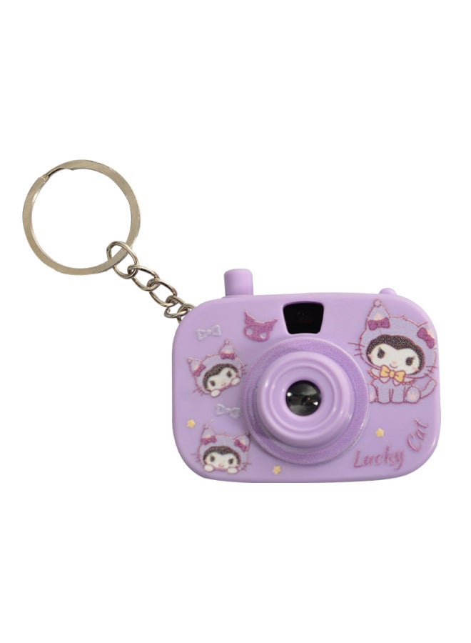 Cartoon Mini Small Camera Slide Electronic Luminous Projector Keychain School Bag Pendant Children's Toy Gift 