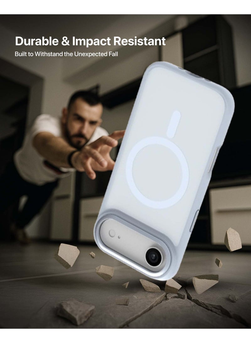 INFINYTY iPhone 17 Air Premium Matte Case with Metallic Accents- Modo Blue, Frosted PC Back, TPU Frame, Metallic Camera Frame for Strength, MagSafe Compatible with N52 Magnet, Metallic Buttons, Anti-Slip Soft-Touch Grip, Military Grade Drop-Protection, Infinyty Lite - Image 4