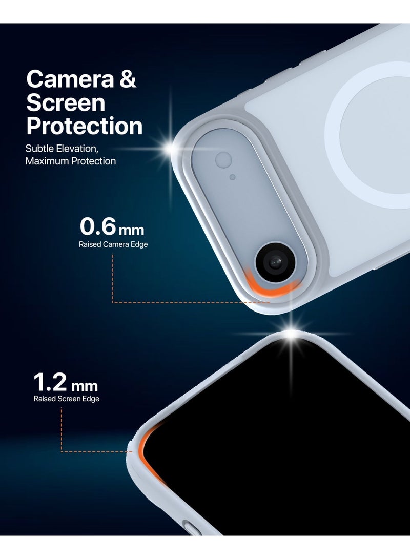 INFINYTY iPhone 17 Air Premium Matte Case with Metallic Accents- Modo Blue, Frosted PC Back, TPU Frame, Metallic Camera Frame for Strength, MagSafe Compatible with N52 Magnet, Metallic Buttons, Anti-Slip Soft-Touch Grip, Military Grade Drop-Protection, Infinyty Lite - Image 3