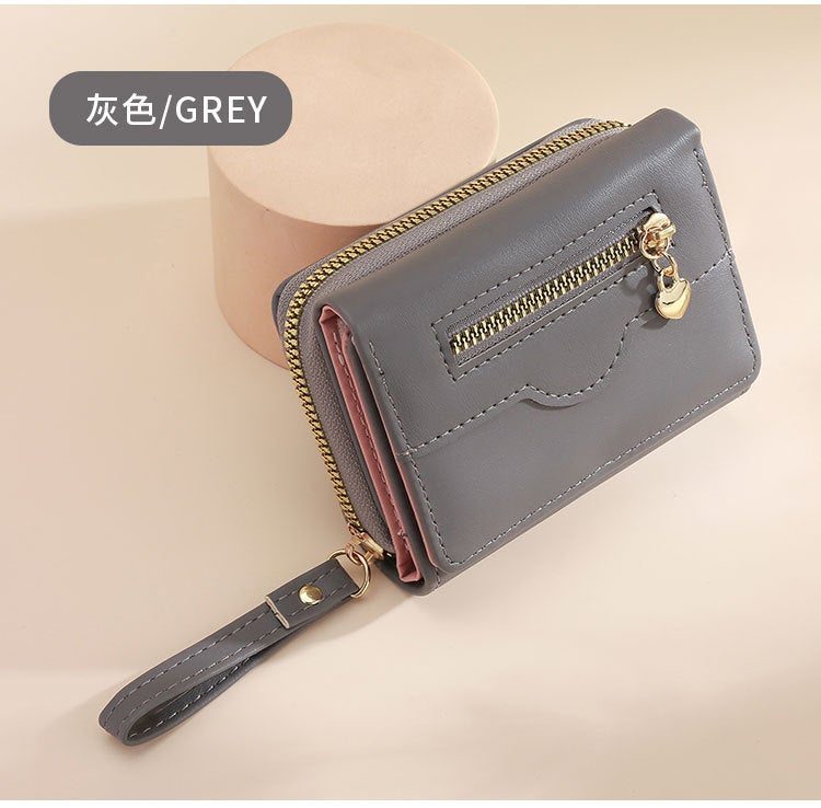 Elegant High-end Ladies Short Wallet 2024 Gray