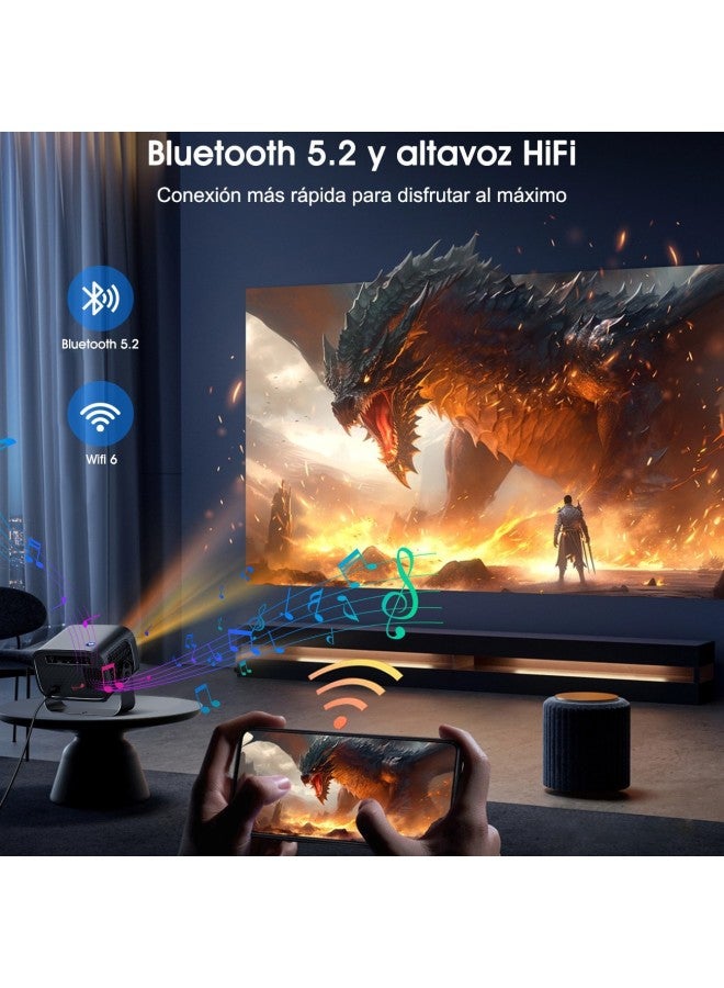 V10 Hd Projector 4k Home Bedroom Wall Projection Android Wifi Ptz Smart Portable Projector A10 - Image 4