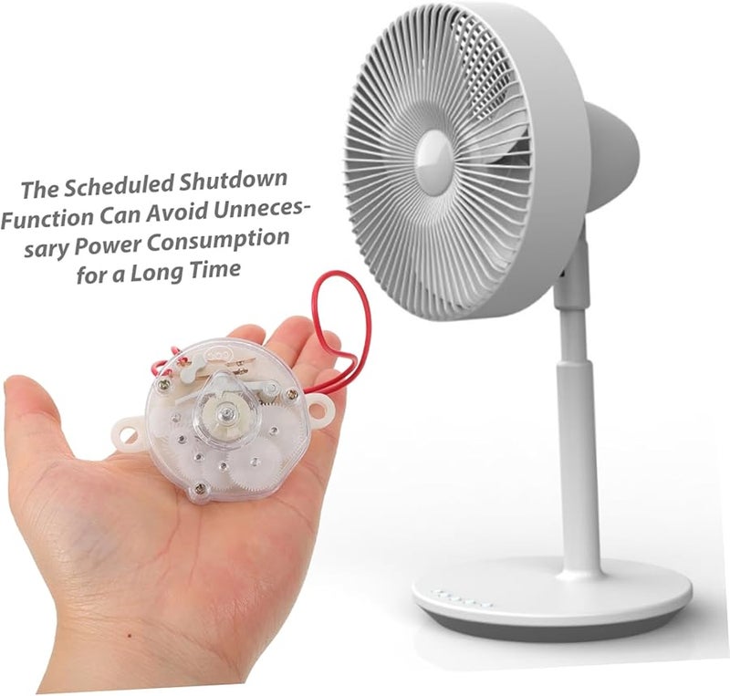 White Mechanical Timer For Desk And Wall Fans Energy Saving Control 3pcs - Image 3