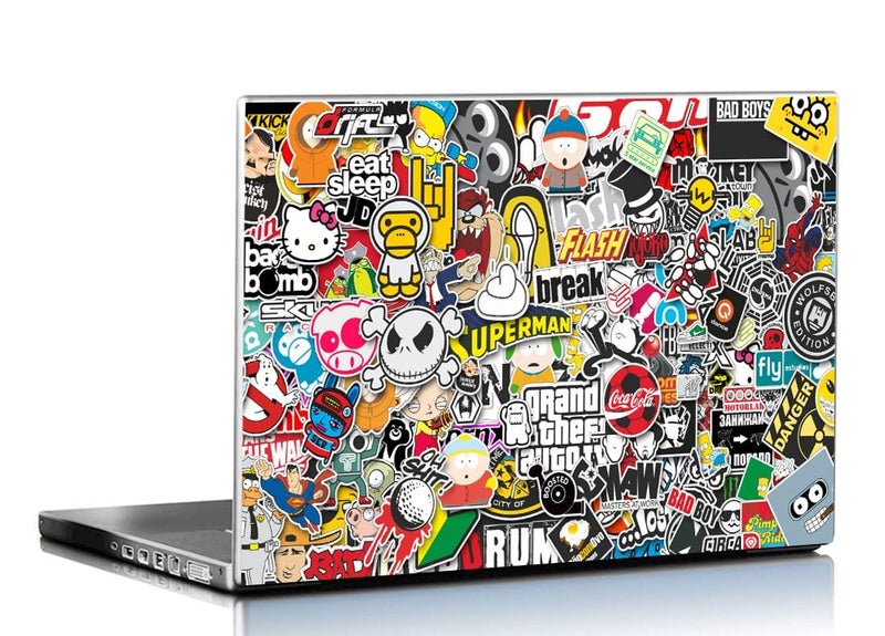WALLTON - Sticker HD Quality Vinyl Laptop Skin Decal/Sticker Protector, Fits Dell, Hp, Lenovo, Toshiba, Acer, ASUS and for All Models Up to 11.6" - 15.6" Inch, Pack of 1 - Image 2