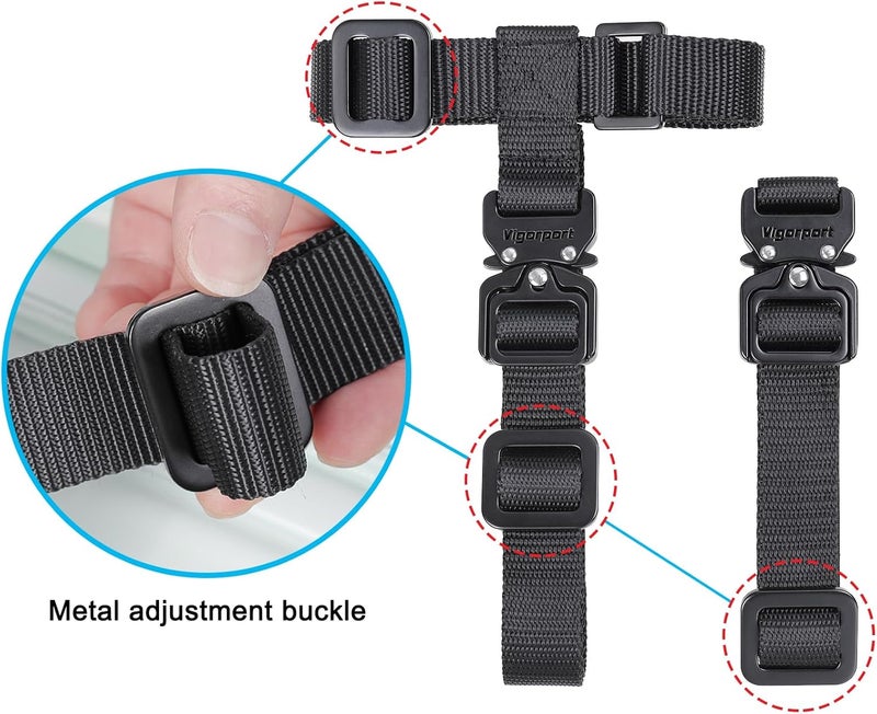Vigorport Luggage Straps, Metal Luggage Connector Straps for Suitcases Add A Bag and Connect Your 2 Suitcases Together Adjustable Attachment Accessories Belts (0.75" Width Small Size) - Image 4