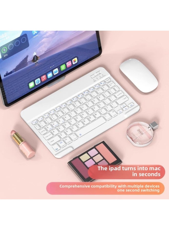 Wireless Bluetooth Keyboard Charging Set For Apple IPad Android Tablets Mobile Phones Universal Compatible Keyboard Set-Color:lavender Purple-Product Type:Enhanced Keyboard Dual-mode Mouse - Image 5
