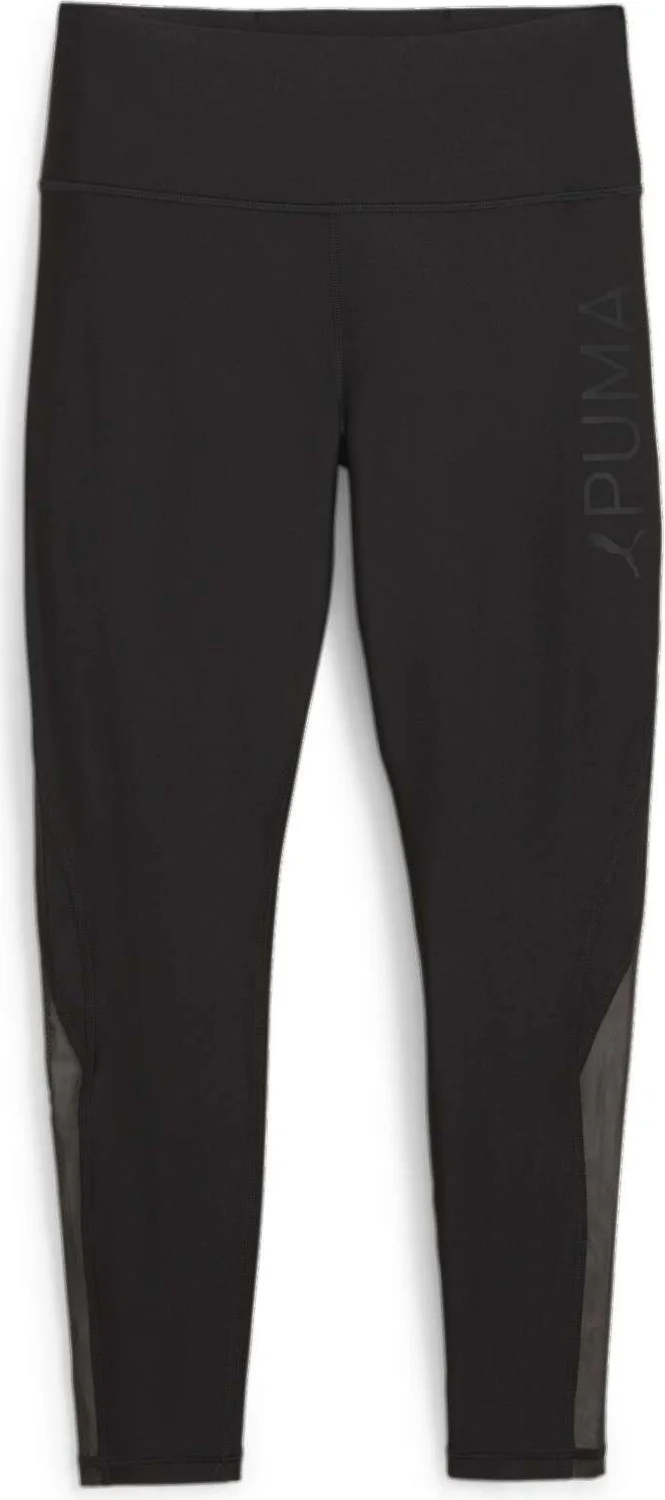PUMA Women Black Fit Eversculpt Mesh Fashion Hw 7/8 Tight Black Women's Tights