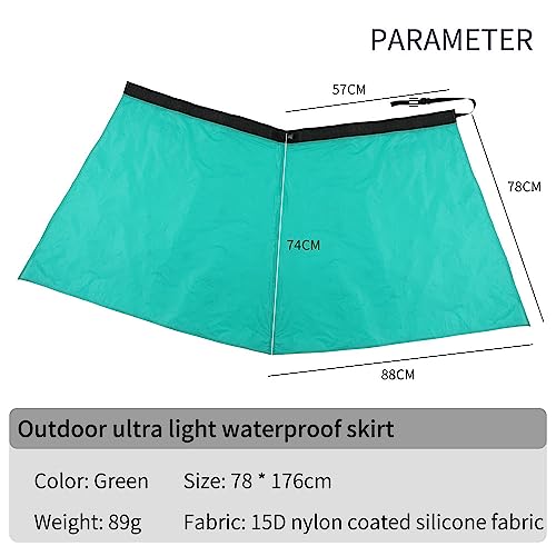 PinbWD Ultra Light Rain Skirt, Waterproof Lightweight Kilt, Breathable Windproof Raincoat Liner, Packable Windbreak for Cycling, Riding, Camping, Hiking - Image 4
