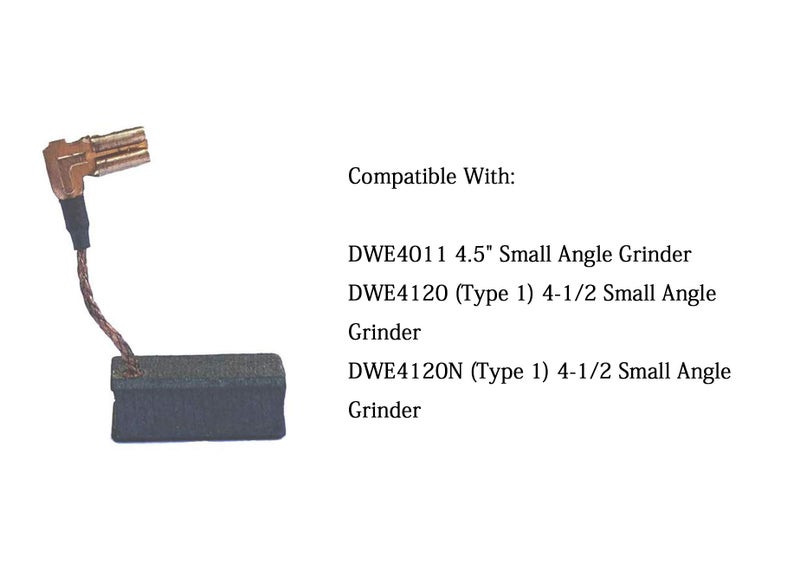 UFelice 4 قطع فرش كربون متوافقة مع ديوالت DWE4120 / DWE4011، قطعة غيار موتور طاحونة ديوالت N097696 - Image 2