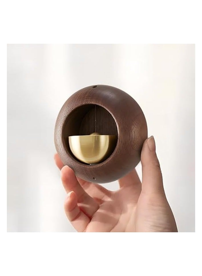 erorex Japanese Style Dopamine Door Bell, Magnetic Attached Wooden Doorbell, Door Entry Chime for Business, Office, Home, Garden and More (Black Walnut) - Image 3