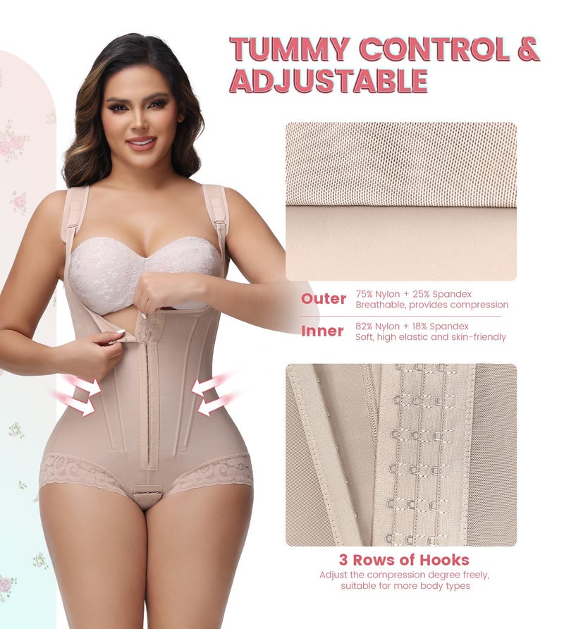 SHAPSHE Fajas Colombianas Postparto Para Mujer Body Shaper Tummy Control Abdomen Postpartum Plus Size C Section Workout Faja Shapewear Waist Trainer Cincher Corset for Women Butt Lifting Cream - Image 2
