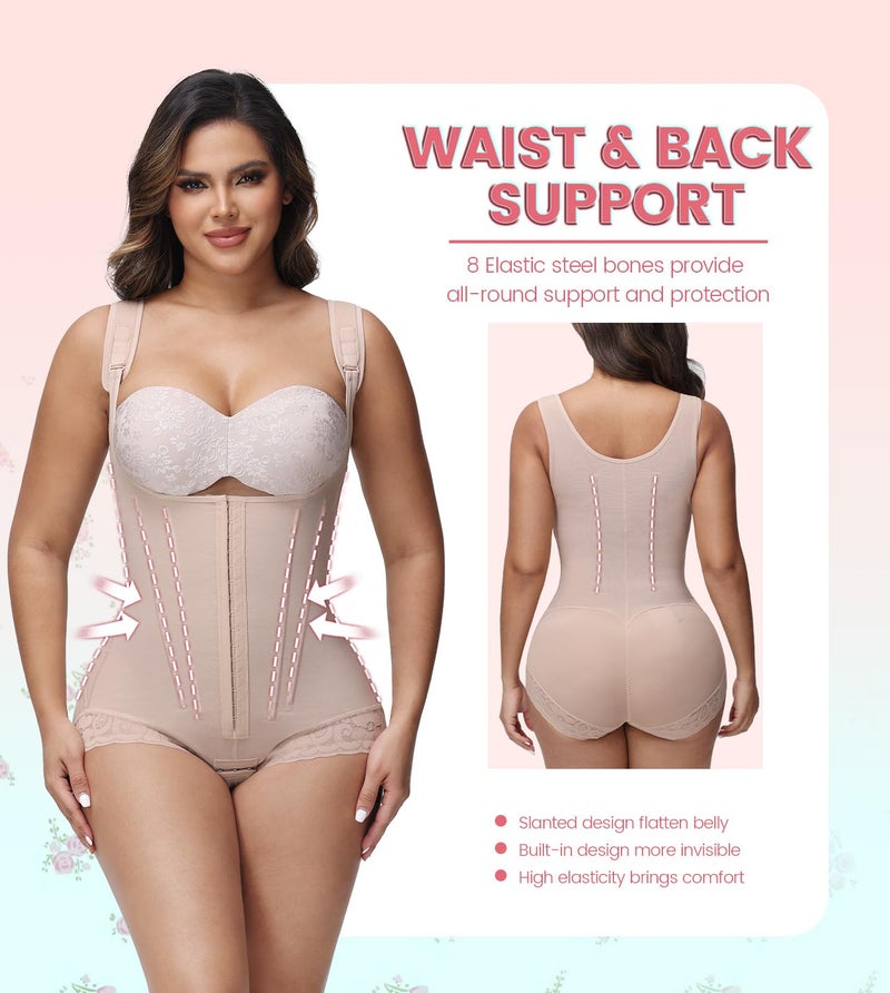 SHAPSHE Fajas Colombianas Postparto Para Mujer Body Shaper Tummy Control Abdomen Postpartum Plus Size C Section Workout Faja Shapewear Waist Trainer Cincher Corset for Women Butt Lifting Cream - Image 3