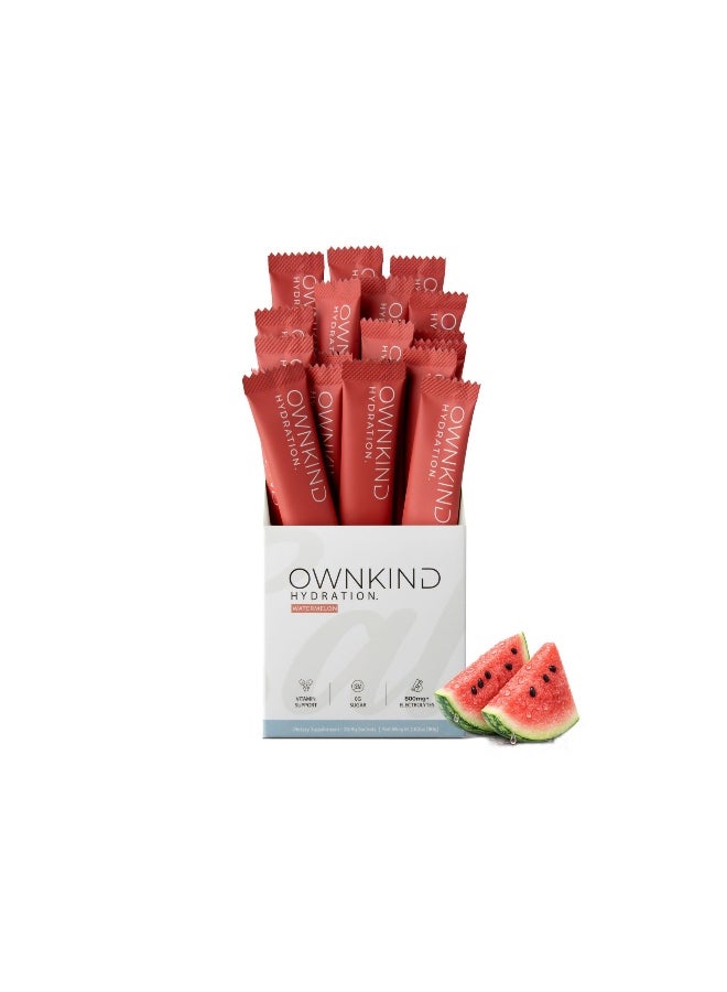 OWNKIND Electrolytes Powder Sachets - Watermelon | Zero Sugar, All 6 Electrolytes, Hydration Multiplier w/Essential Minerals, Vitamins, Immune & Metabolic Functions. Vegan, Sugar Free, Gluten Free - Image 1