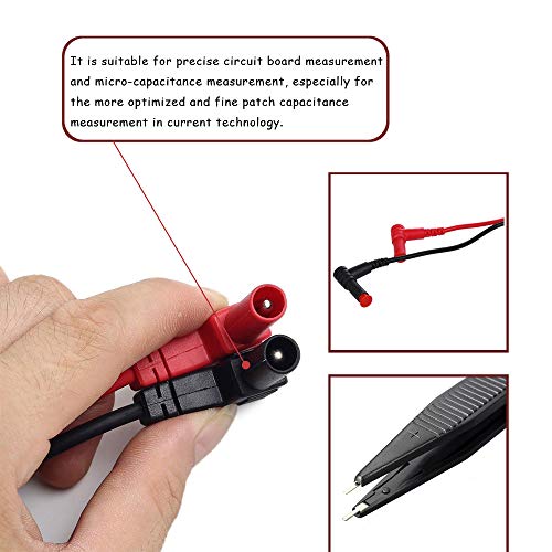 Comidox 2PCS SMD LCR Chip Test Clip Capacitance Inductor Resistance Test Clip Meter Lead Probe Multimeter Tweezer - Image 3