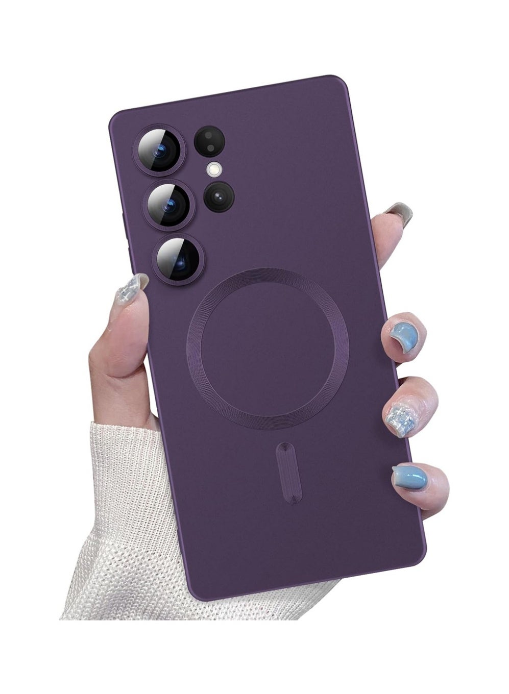 X-level Samsung Galaxy S25 Ultra Case with Full Camera Lens Protection,Soft TPU Anti-Scratch Shockproof Phone Case Cover with Wireless Charging for Samsung Galaxy S25 Ultra 5G,Purple