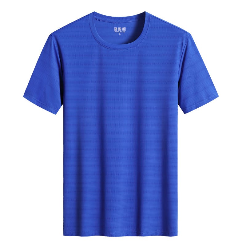 L-8Xl Ice Silk Short Sleeve Men'S Summer T-Shirt Round Neck Breathable Loose Casual Outdoor - Image 5