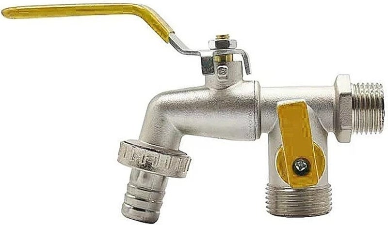 مقسم خرطوم الحديقة الذهبي Y مع صمام منفصل للمخرج - Image 2