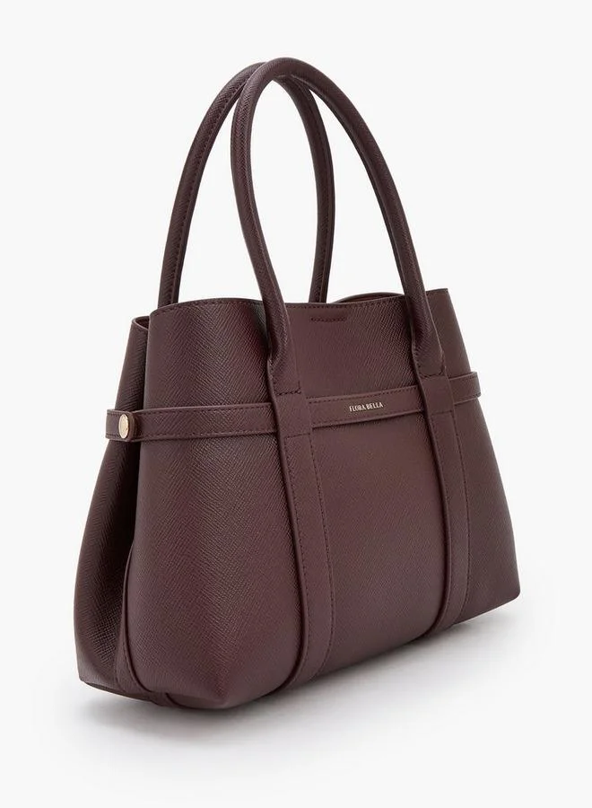 Flora Bella By Shoexpress Textured Tote Bag With Removable Pouch