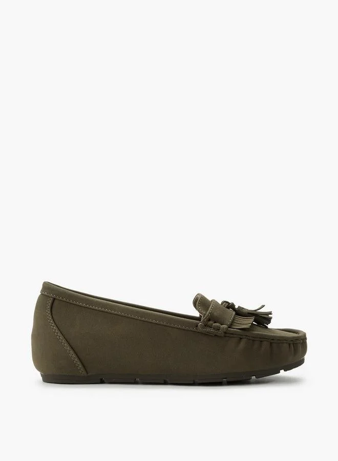 Women Suede Tassel Detail Loafers