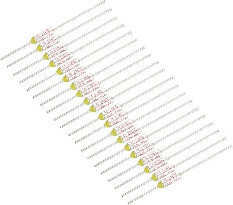 Thermal Fuse 250V 10A 216 Celsius 20 Pcs Circuit Breaking Temperature Protection - Image 2