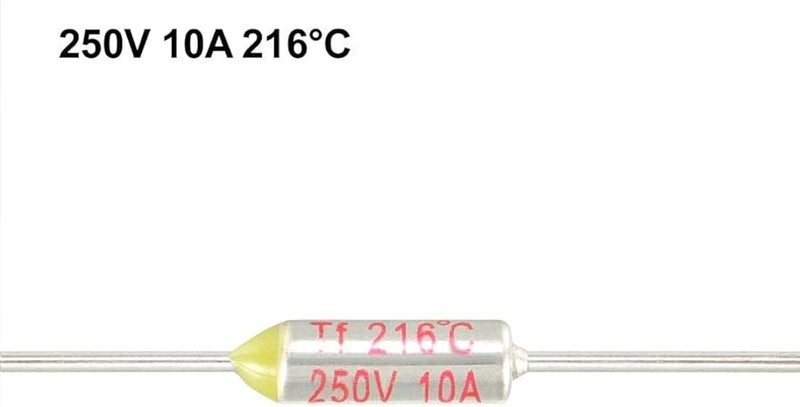 Thermal Fuse 250V 10A 216 Celsius 20 Pcs Circuit Breaking Temperature Protection - Image 3