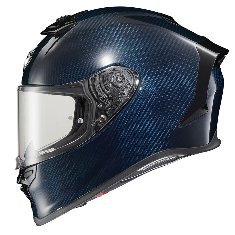 ScorpionEXO R1 Air Carbon Fiber Full Face Motorcycle Helmet with Pinlock Shield Bluetooth Ready Speaker Pockets DOT ECE Solid Gloss Blue 3XLarge - Image 2