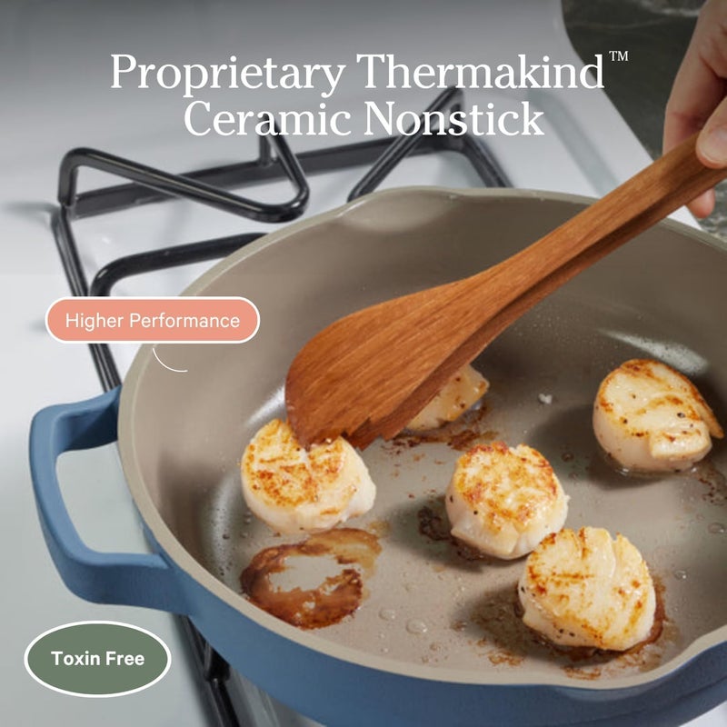 Our Place Large Always Pan 20125 4 Qt Nonstick ToxinFree Ceramic Cookware  Patented 10in1 Aluminum Frying  Saut Pan  Safe for Oven Induction  All Cooktops up to 450F  Sage - Image 5