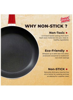 Sweet Home Durable and Easy-Clean 30 CM Non Stick Frying Pan, Aluminium Material, Heat-Resistant Handle, and Fade-Proof Design.  - Image 5