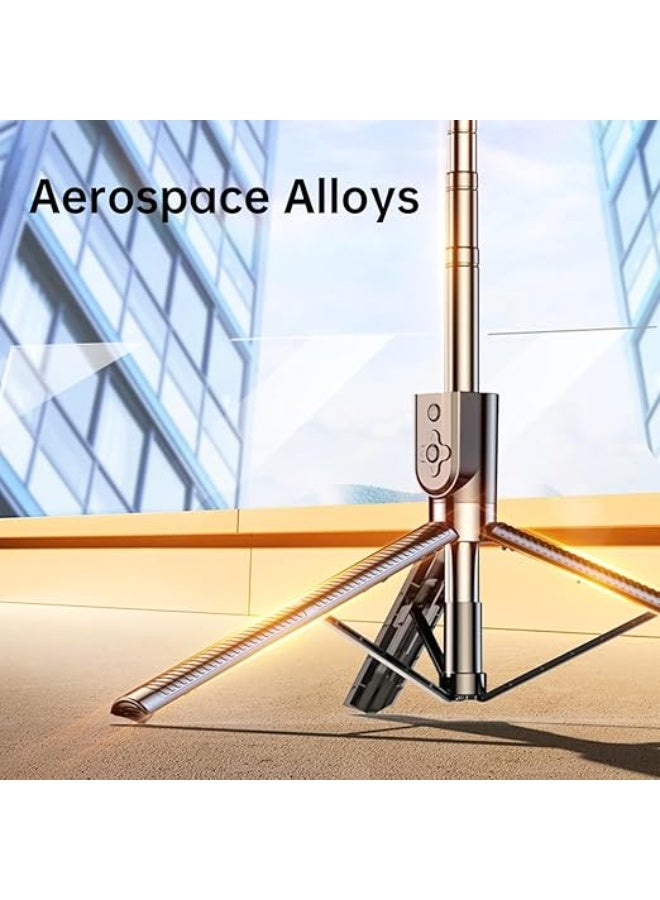 عمود سيلفي مع حامل ثلاثي 170 سم من ECVV مع جهاز تحكم عن بعد – حامل هاتف قابل للدوران ومحمول متوافق مع هواتف iPhone و Android - Image 2