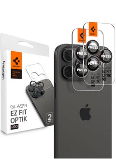 Spigen حماية شاشة عدسة كاميرا غلاستر EZ FIT OPTIK PRO لجهاز آيفون 16 برو ماكس/آيفون 16 برو/آيفون 15/14 برو ماكس/آيفون 15/14 برو - إصدار L-Series [2 حزمة]  - Image 1