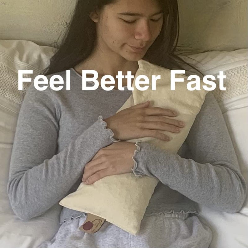 Hot Cherry Cervical/Rectangular Pillow, Natural Denim, w/Cherry case Cherry Pit-Stone, Hot/Cold, Moist Heat Pack, Pain Relief, Microwavable-Washable - Image 3