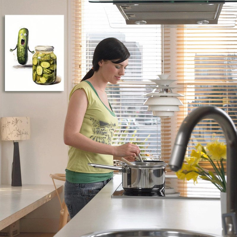 Ploceiny Funny Pickle Canvas Wall Art - Image 2