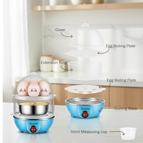 THEMISTO TH-611 350w Egg Boiler/Poacher/Cooker for Steaming, Cooking & Boiling (14 eggs) - Image 5