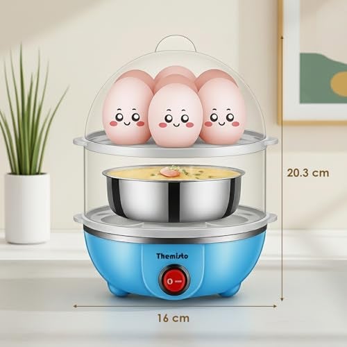 THEMISTO TH-611 350w Egg Boiler/Poacher/Cooker for Steaming, Cooking & Boiling (14 eggs) - Image 4