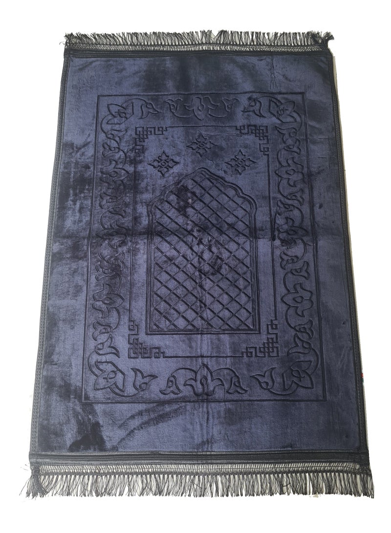 Large Velvet Soft Prayer Mat Black  - Image 2