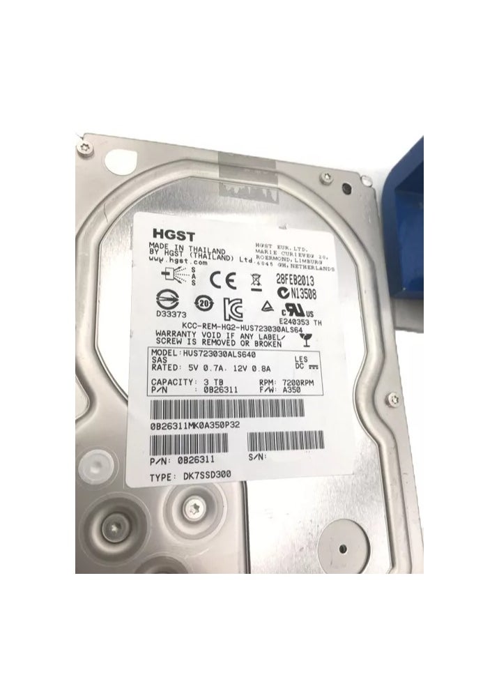 HITACHI Hitachi HUA723030ALA640 3TB 7.2K SATA 3.5 6G HDD  - Image 3